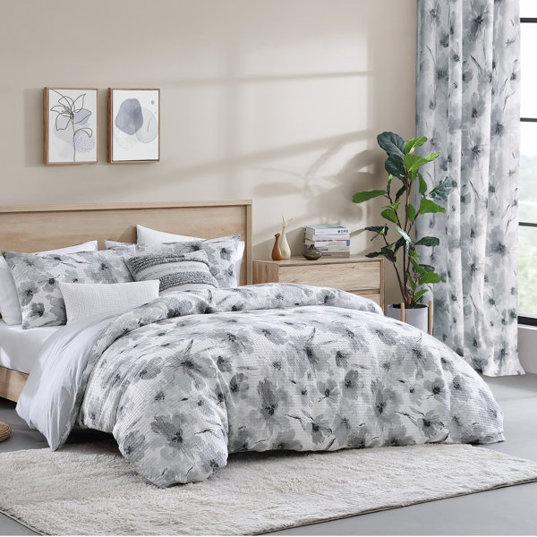 DKNY Modern Bloom Comforter Set Grey & Reviews Wayfair Canada